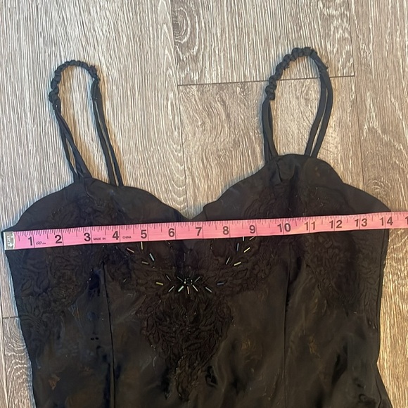 Victoria secret vintage stunning black slip dress with front slit size p petite - Picture 8 of 13